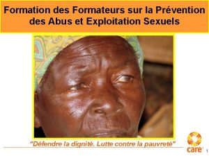 Formation des Formateurs sur la Prvention des Abus