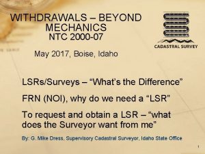 WITHDRAWALS BEYOND MECHANICS NTC 2000 07 May 2017