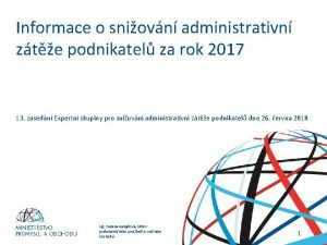 Informace o sniovn administrativn zte podnikatel za rok