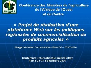 Confrence des Ministres de lagriculture de lAfrique de