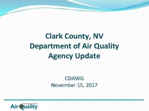 Clark County NV Department of Air Quality Agency