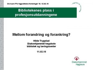 OUkurs FFs fagpolitiske foreninger 10 12 02 10