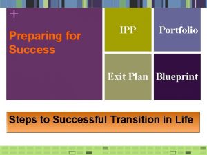 Preparing for Success IPP Portfolio Exit Plan Blueprint