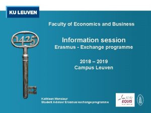 Faculty of Economics and Business Information session Erasmus