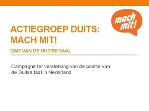 ACTIEGROEP DUITS MACH MIT DAG VAN DE DUITSE