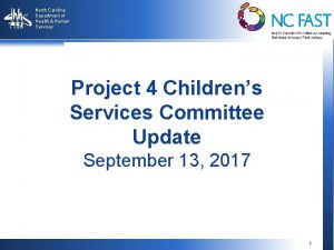 North Carolina Department of Health Human Services Project