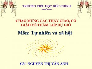 TRNG TIU HC C CHNH CHO MNG CC