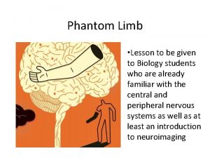 Phantom Limb Lesson to be given to Biology