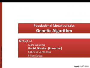 Populational Metaheuristics Genetic Algorithm FEUP PDEEC Decision Support