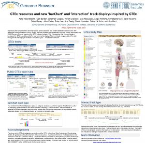 Genome Browser GTEx resources and new bar Chart