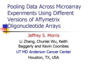 Pooling Data Across Microarray Experiments Using Different Versions