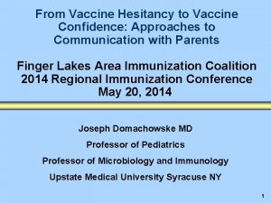 From Vaccine Hesitancy to Vaccine Confidence Approaches to
