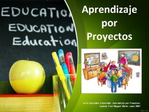 Aprendizaje por Proyectos Serie Aprender a Aprender Aprendizaje