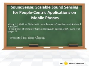 Sound Sense Scalable Sound Sensing for PeopleCentric Applications