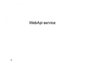 Web Api service x Web Api projekt ved