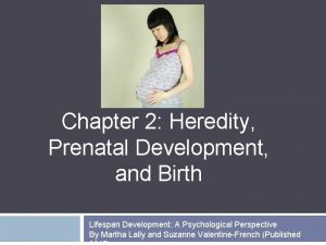 Chapter 2 Heredity Prenatal Development and Birth Lifespan