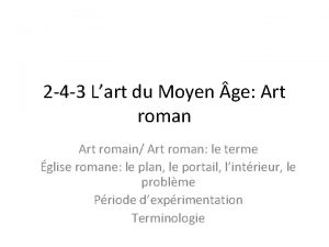 2 4 3 Lart du Moyen ge Art