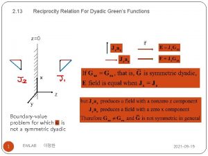 2 13 Reciprocity Relation For Dyadic Greens Functions