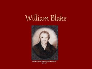 William Blake http library uncg edudeptsspeccollexhibitsBlake portrait gif