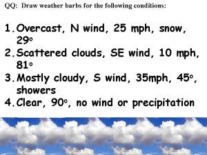 QQ Draw weather barbs for the following conditions