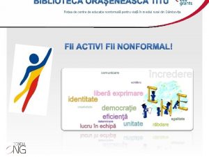 Reea de centre de educaie nonformal pentru via