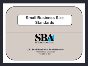 Small Business Size Standards U S Small Business