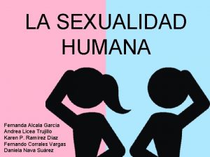 LA SEXUALIDAD HUMANA Fernanda Alcala Garca Andrea Licea