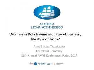 Women in Polish wine industry business lifestyle or