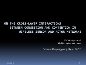 ON THE CROSSLAYER INTERACTIONS BETWEEN CONGESTION AND CONTENTION