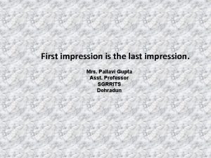 First impression is the last impression Mrs Pallavi