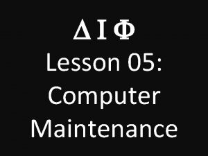 DIF Lesson 05 Computer Maintenance Keep Software UpToDate