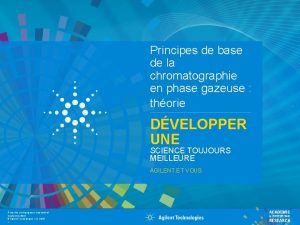 Principes de base de la chromatographie en phase