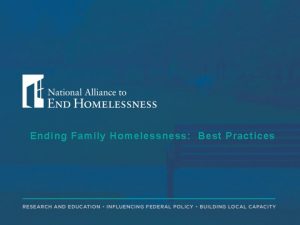 Ending Family Homelessness Best Practices A New Framework