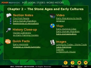 Chapter 2 The Stone Ages and Early Cultures