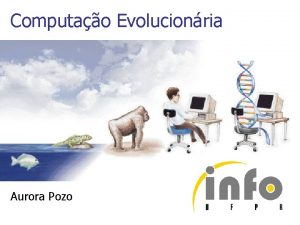 Computao Evolucionria Aurora Pozo Motivao Se variaes teis