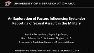 An Exploration of Factors Influencing Bystander Reporting of