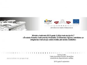 Ministru kabineta 2013 gada 2 jlija instrukcija Nr