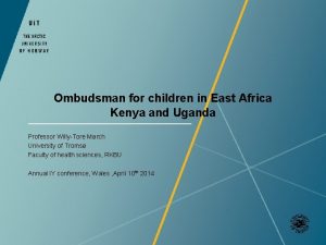 Ombudsman for children in East Africa Kenya and