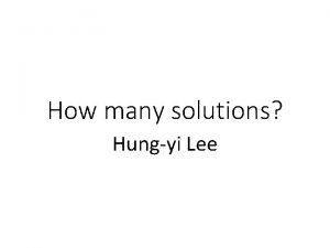 How many solutions Hungyi Lee Reference Textbook Chapter