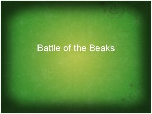 Battle of the beaks lab