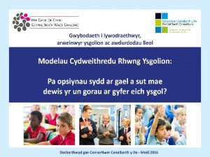 Cynnwys Tudalen Cyflwyniad 3 Cydweithredu Anffurfiol 4 Cydweithredu