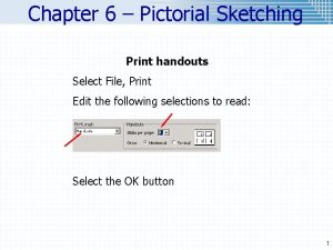 Chapter 6 Pictorial Sketching Print handouts Select File