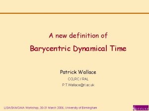 A new definition of Barycentric Dynamical Time Patrick