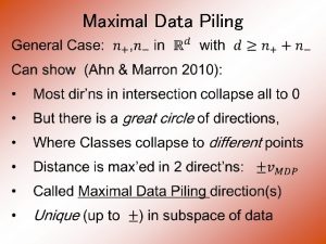 Maximal Data Piling Maximal Data Piling Maximal Data