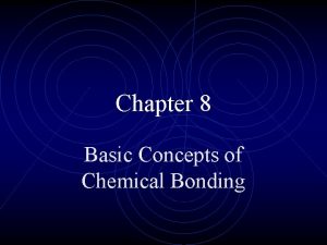 Chapter 8 Basic Concepts of Chemical Bonding Chemical