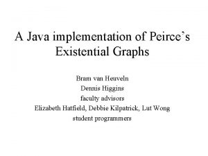 A Java implementation of Peirces Existential Graphs Bram