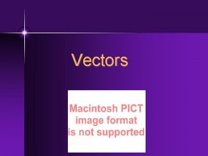 Vectors Whats a Vector Victor A vector is