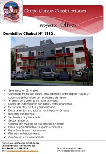 Grupo Quispe Construcciones Proyecto Olivos Domicilio Chubut N