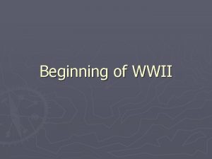 Beginning of WWII Germany on the march Hitler