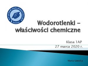 Wodorotlenki waciwoci chemiczne Klasa 1 AP 27 marca